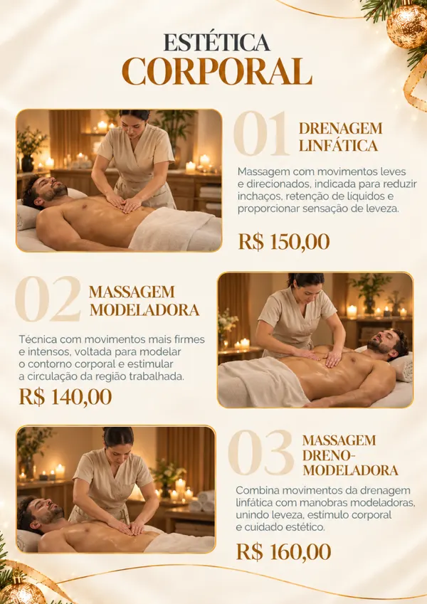 Estética corporal: sessões e valores