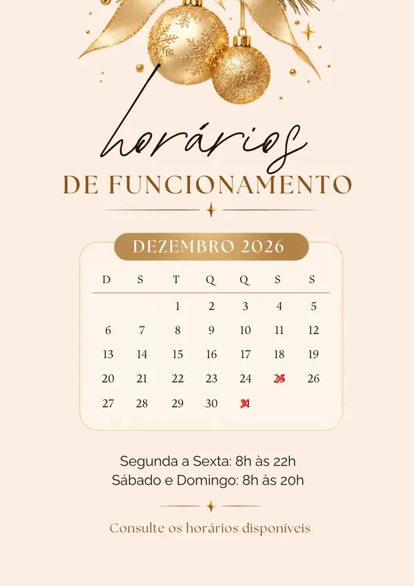 Horários de funcionamento do Catálogo de Dezembro